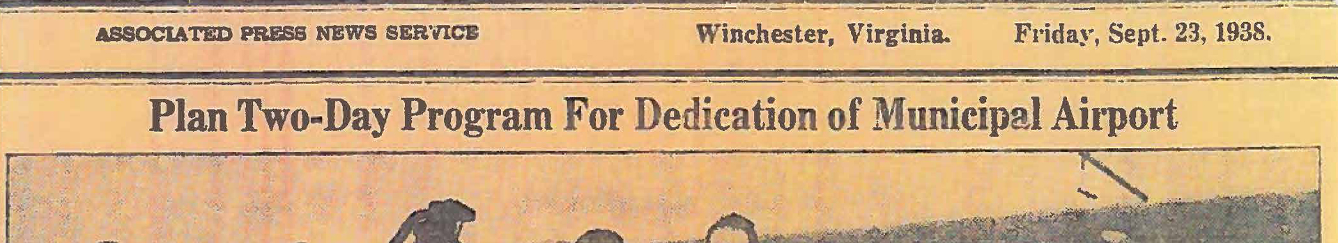 Clipping from AP Newspaper for Airport Dedication in 1938